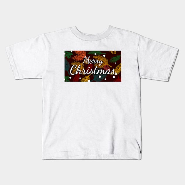 Merry Christmas Kids T-Shirt by Ando